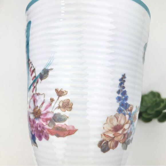 Lisa Audit Monogram Letter “J” Ribbed Floral Initial Word Mug - Picture 6 of 13